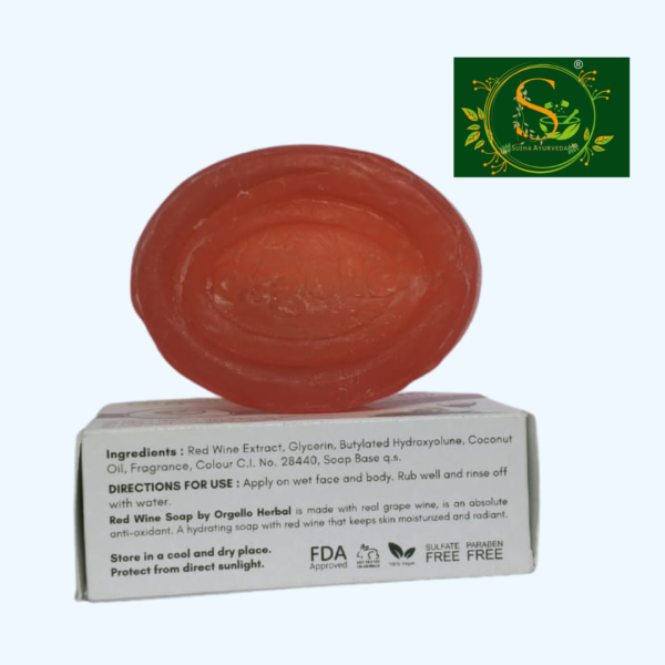 Orgello Herbal Red Wine Soap - Image 2