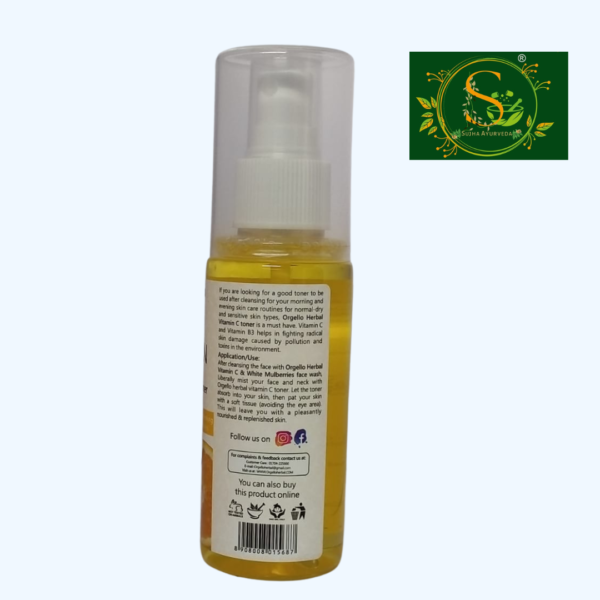 Orgello Herbal Vitamin C Facial Skin Toner - 100ml - Image 2