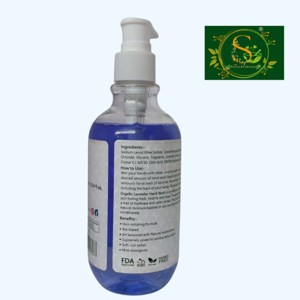 Orgello Herbal Lavender Hand Wash - 250ml - Image 3