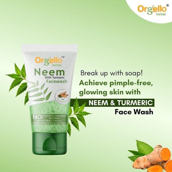 Orgello Herbal Neem Face Wash with Turmeric