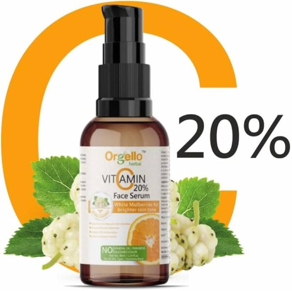 Orgello Herbal Vitamin C 20% Face Serum with White Mulberries